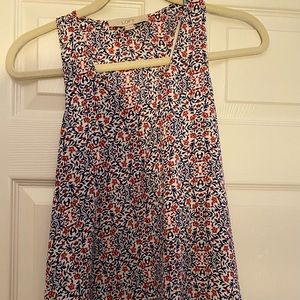 Loft blouse tank, navy and red detailing